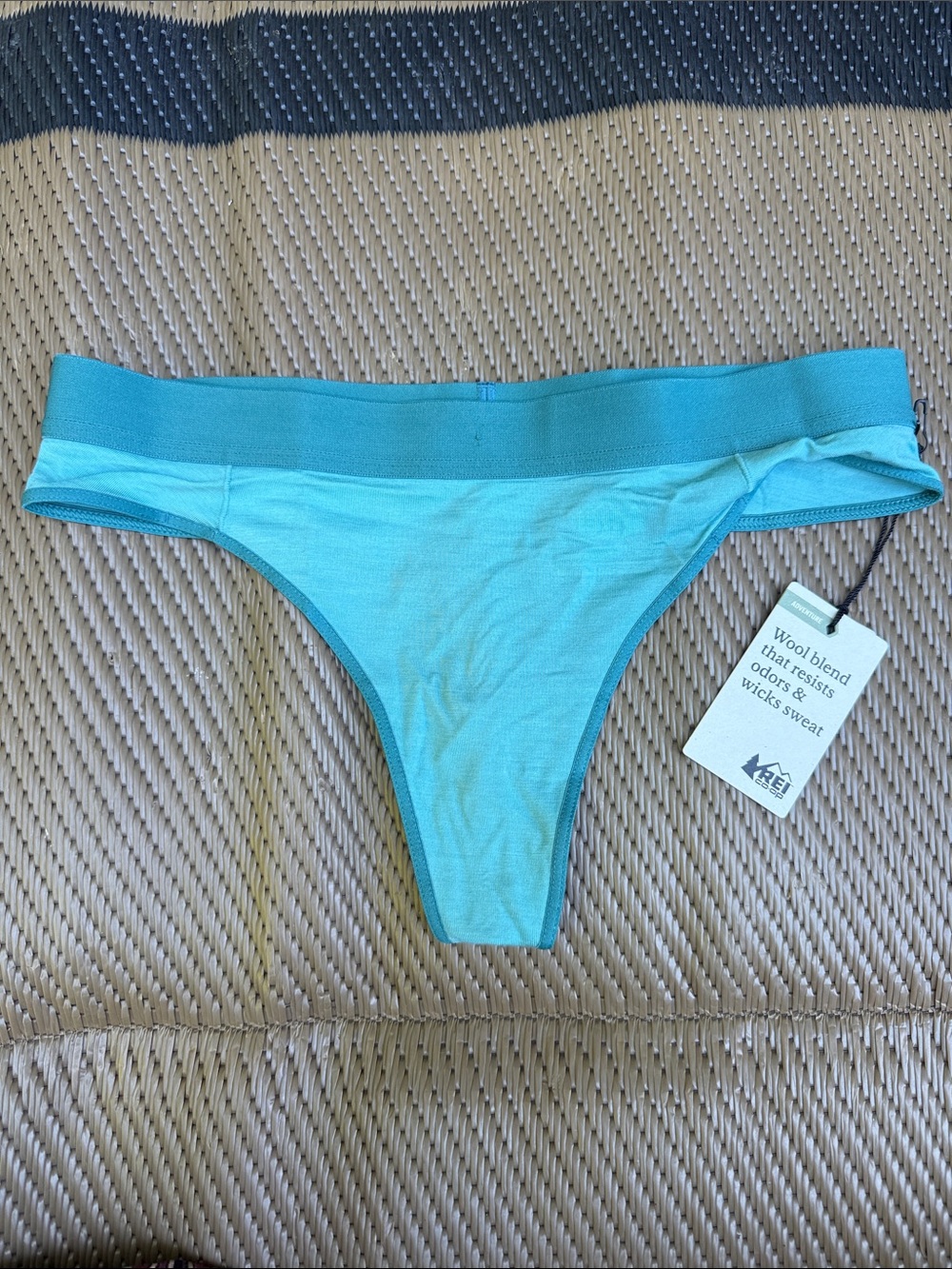 NWT REI Merino Thong Mineral Teal Small